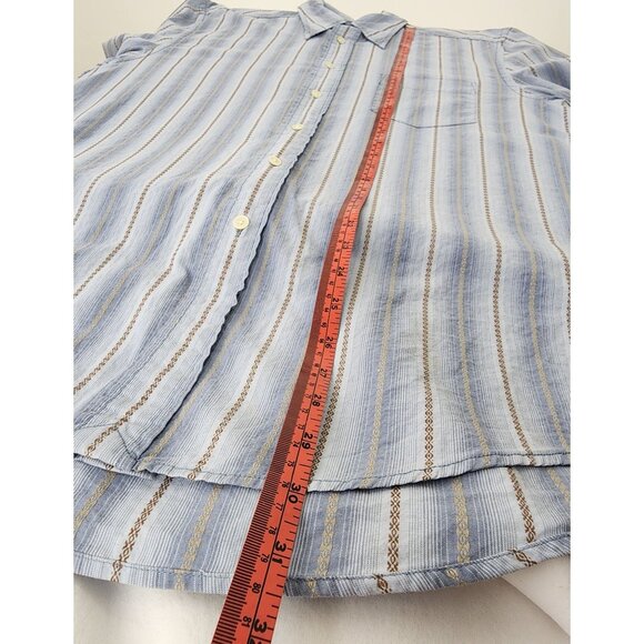 Vintage Lucky Brand Mens L Dungarees America Western Casual Collard Button Up - Picture 10 of 13